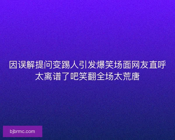 因误解提问变踢人引发爆笑场面网友直呼太离谱了吧笑翻全场太荒唐